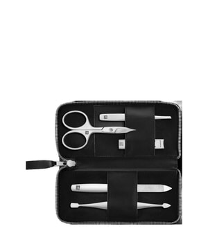 Zwilling Coffret manucure pédicure 5 pièces noir, vegan, avec ciseaux à ongles combinés Coffret soins des ongles Unisexe