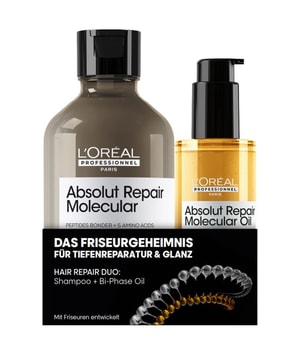 L'Oréal Professionnel Paris Absolut Repair Molecular Shampoo + Bi-Phase Oil Duo Hårplejesæt