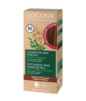 Logona Nourishing plant-based hair dye Powder Chestnut Brown Farba do włosów 100 g