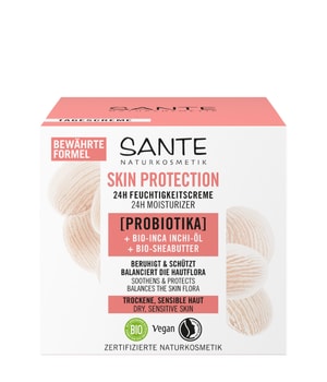 Sante Skin Protection 24h fuktighetskräm med probiotika, ekologisk Inca Inchi-olja och ekologiskt sheasmör ansiktskräm Ansiktskräm