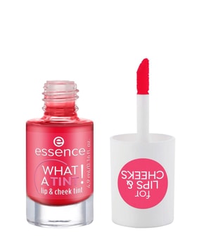essence WHAT A TINT! róż w płynie i błyszczyk do ust odcień 02 Coral Sunset 4.9 ml można nabyć na stronie Flaconi.pl