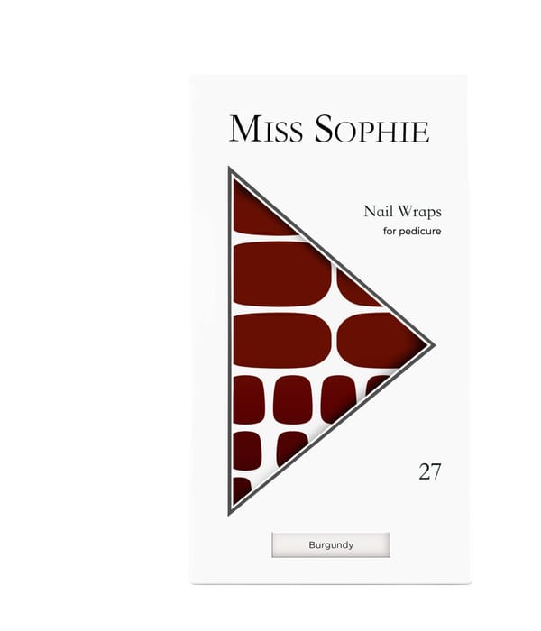 Produktbillede 1 af 3, Miss Sophie Burgundy Neglefolie