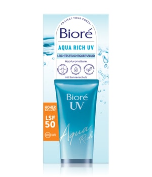 Bioré Aqua rich UV lätt fuktgivande ansiktsfluid SPF50 Ansiktstvätt