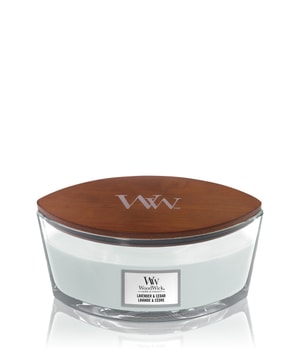 Woodwick Lavender & Cedar świeczka zapachowa z drewnianym knotem (hearthwick) 453.6 g można nabyć na stronie Flaconi.pl