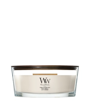 Woodwick Tonka & Almond Milk świeczka zapachowa z drewnianym knotem 453.6 g można nabyć na stronie Flaconi.pl