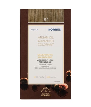 Korres Argan Oil trwała farba do włosów z olejkiem arganowym odcień 8.1 Ash Light Blonde 50 ml można nabyć na stronie Flaconi.pl