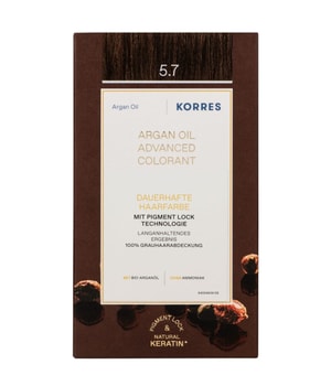 Korres Argan Oil trwała farba do włosów z olejkiem arganowym odcień 5.7 Chocolate 50 ml można nabyć na stronie Flaconi.pl