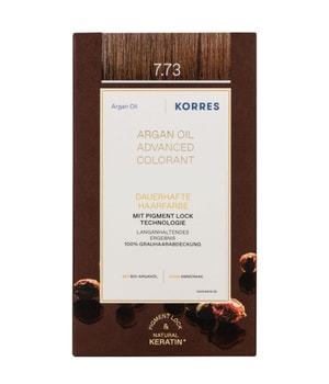 Korres Argan Oil trwała farba do włosów z olejkiem arganowym odcień 7.73 Golden Mocha 50 ml można nabyć na stronie Flaconi.pl