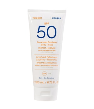 KORRES YOGHURT solbeskyttelsesemulsion til krop og ansigt SPF50 Solcreme