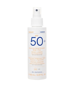 Korres Yoghurt Sunscreen mleczko do opalania w sprayu do twarzy i ciała SPF 50+ 150 ml można nabyć na stronie Flaconi.pl
