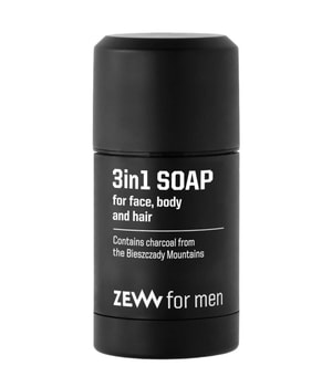 ZEW for Men 3in1 Soap natural soap for face, body and hair with charcoal Fast tvål