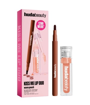 HUDA BEAUTY Kiss Me Lip Duo Warm Peach Coffret maquillage lèvres