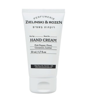 Zielinski & Rozen Pink Pepper, Elemi, Cinnamon, Leather Krem do rąk 50 ml