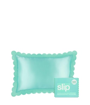 Slip Pure Silk Queen Pillowcase with Scalloped Edge - Turquoise Oreiller Unisexe