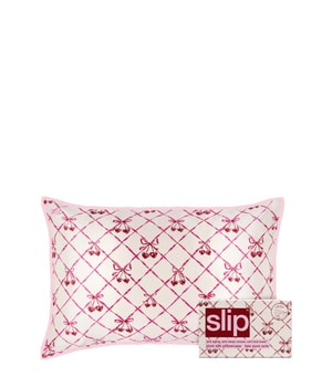 Slip Pure Silk Queen Pillowcase with Lace Trim - Sweet Cherry Pude