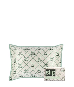 Slip Pure Silk Queen Pillowcase with Lace Trim - Wintergreen Pude