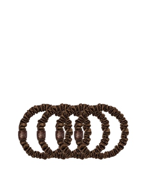 Slip Pure Silk Back To Basics Skinny Scrunchies Dark Brown Haarelastiek 4 st