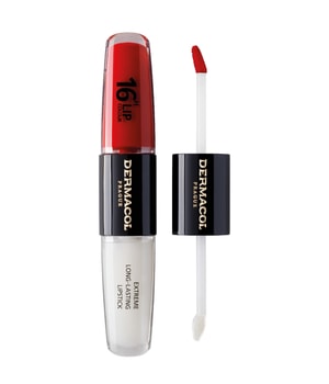 Dermacol 16H Lip Colour długotrwała pomadka i błyszczyk do ust odcień 04 Revenge Red 2x4 ml można nabyć na stronie Flaconi.pl