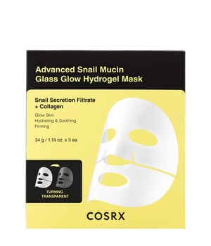 Cosrx snail mucin hydrogelmasker, 3 stuks