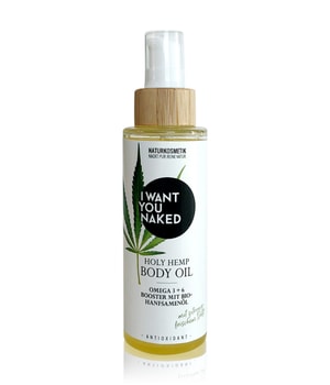 I Want YOU Naked Holy Hemp Huile de graines de chanvre bio & vitamine E Huile pour le corps 100 ml