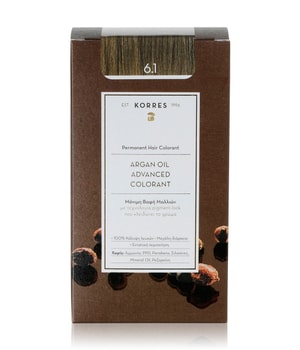 Korres Arganolie Geavanceerde Haarkleuring Ash Dark Blonde / donkerblond Ash 6.1 Haarkleur 1 ct
