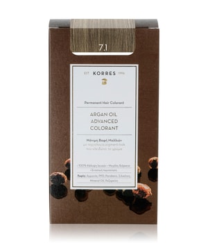 Korres Arganolie Geavanceerde Haarkleuring Ash Blonde / asblond 7.1 Haarkleur 1 ct