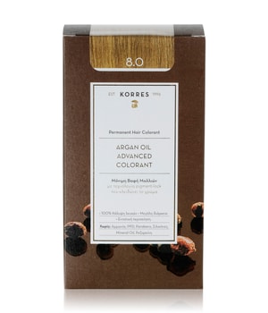Korres Argan oil Hochentwickelte Haarcoloration Light Blonde / Hellblond 8.0 Haarkleur 1 st