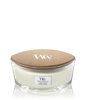 Woodwick Island Coconut świeczka zapachowa z drewnianym knotem (hearthwick) 453 g można nabyć na stronie Flaconi.pl