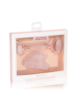Zoë Ayla Gua Sha Therapy Gua Sha and Roller Set - Rose Quartz Gezichtsverzorgingsset 1 st